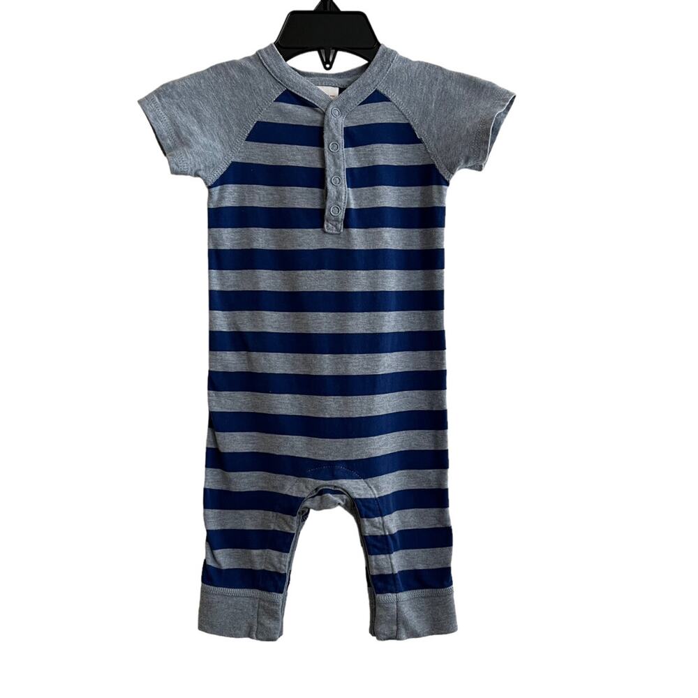 Hanna Andersson Blue Striped Romper